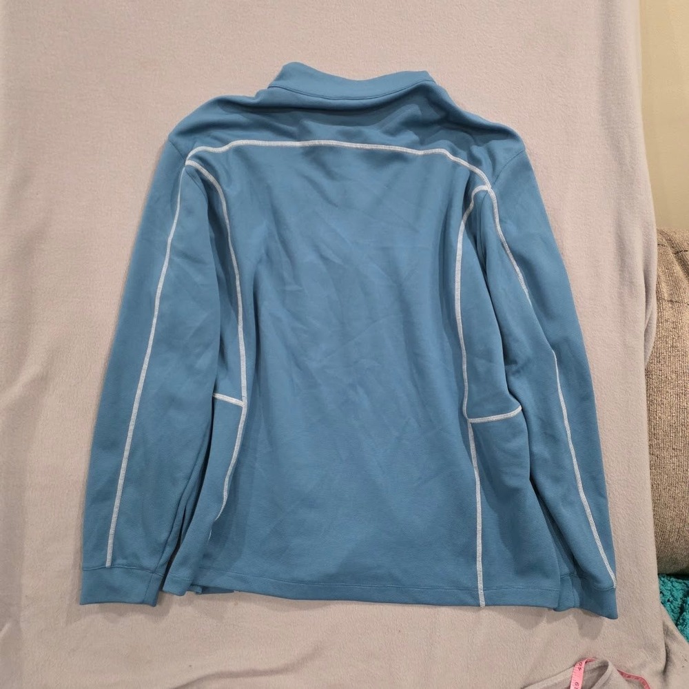 Columbia Golf Mens XL Blue Quarter Zip Pullover Activewear Hiking Shirt Sporty - Picture 4 of 5